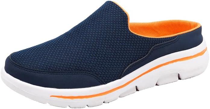 

Мужские легкие кроссовки без шнурков - дышащий верх из сетки и ткани, комфорт на все сезоны для спорта и повседневной одежды Hhhchpm, синий