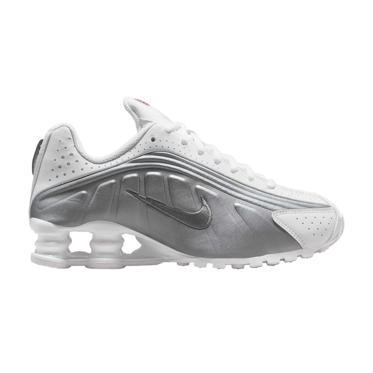 

Кроссовки Shox R4 GS 'White Metallic Silver' 2025, серебряный