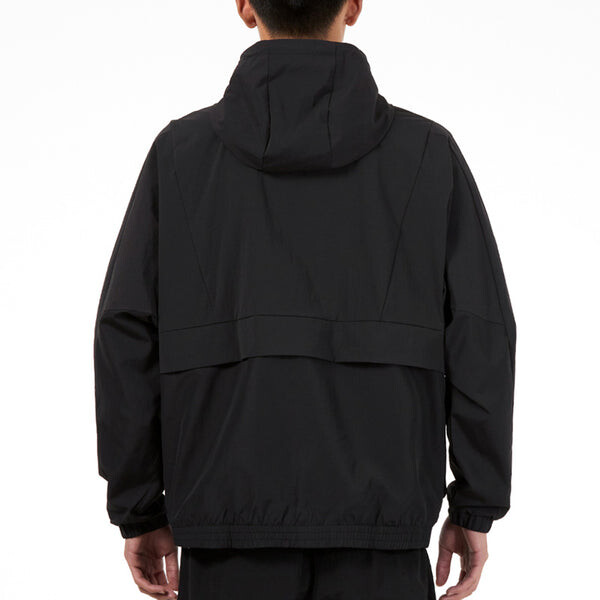 Куртка Men's adidas Loose Logo Casual Woven Windproof Hooded Jacket Autumn Black, черный — фото 4
