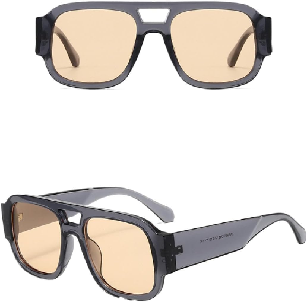 

Солнцезащитные очки с защитой от УФ-излучения UV400 | Большая оправа, двойные перемычки, широкие дужки | Для женщин и мужчин, для занятий спортом на открытом воздухе и вождения DSVIGF, 01