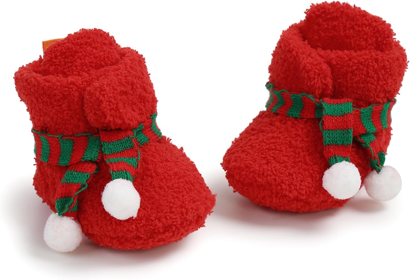 

Детские ботинки для девочек и мальчиков, нескользящие, зимние для новорожденных, теплые, на плоской подошве, повседневная обувь для прогулок для малышей YINNAGOO, A3-Red