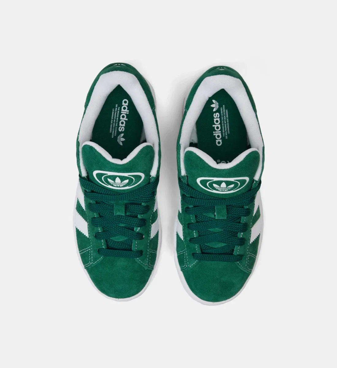 Кроссовки Campus 00s из замши и смешанных материалов adidas Originals, зеленый — фото 4