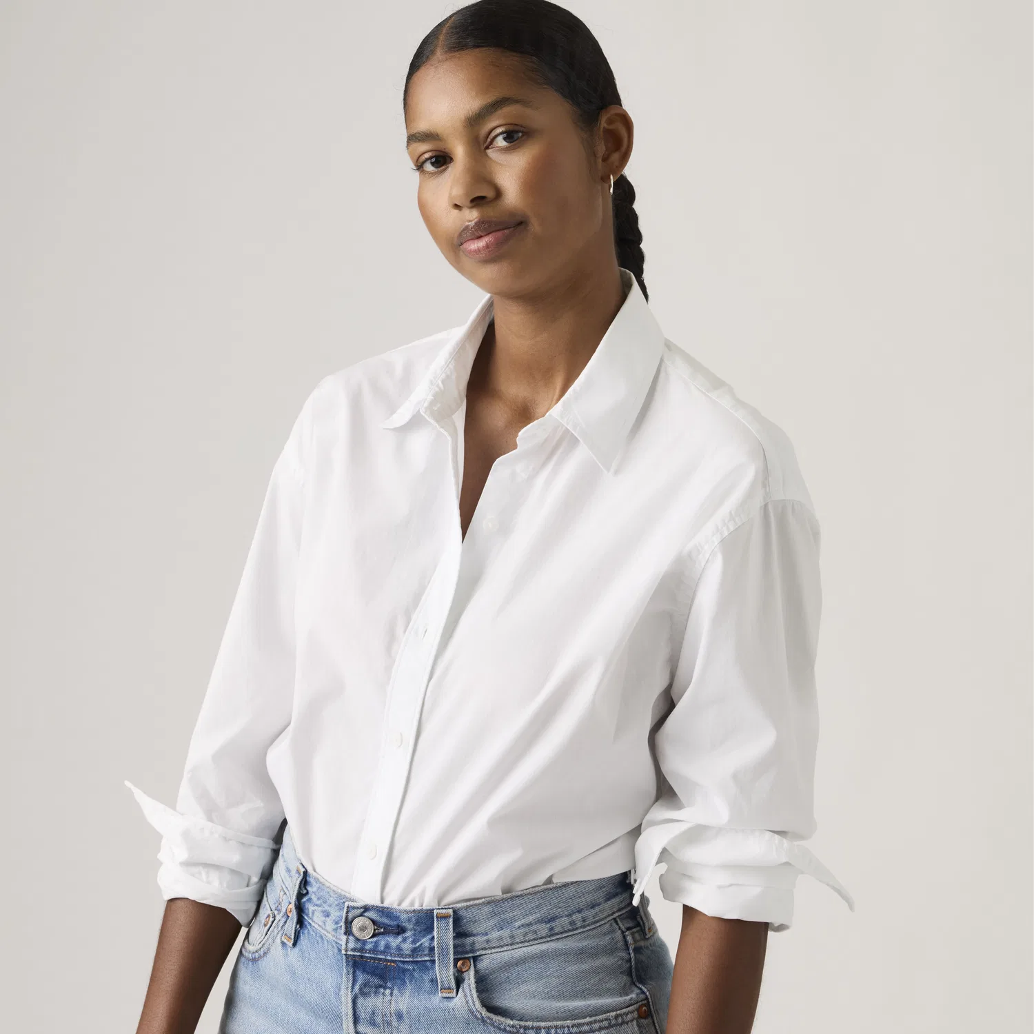 Укороченная рубашка Харли Levi's, White — фото 2