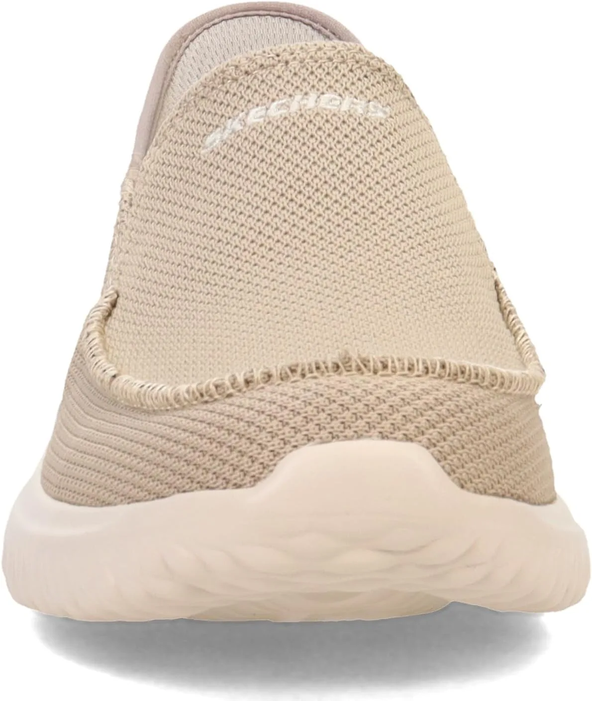 Мужские кроссовки Skechers Delson 3.0 Mooney с закругленным носком и шнурком на ремешке, серо-коричневый — фото 4