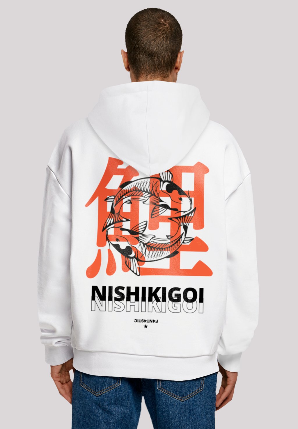 

Толстовка NISHIKIGOI KOI JAPAN GRAFIK - Hoodie F4NT4STIC, белый