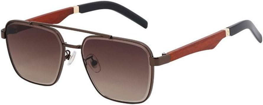 

Большие овальные солнцезащитные очки для мужчин и женщин, роскошные солнцезащитные очки в стиле панк с металлической оправой, защита от УФ-излучения UV400 TYUVIVO, C4 Brown