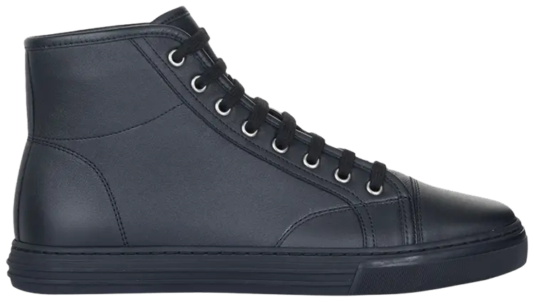 

Кроссовки Gucci Leather High 'Black', черный