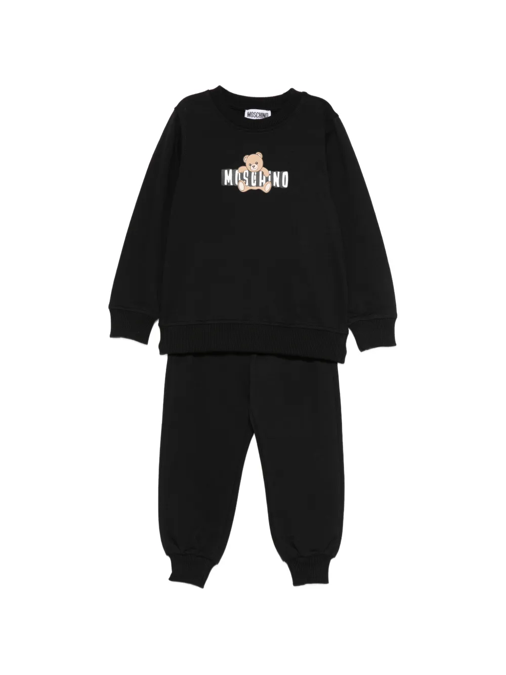 

Спортивный костюм с графическим принтом Moschino Kids, черный