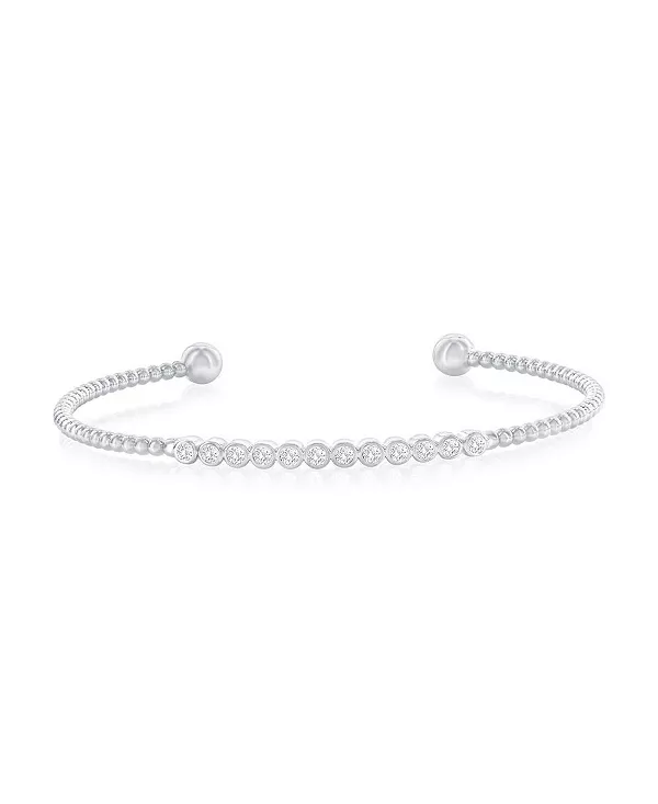 

Браслет из стерлингового серебра с круглыми бусинами CZ Simona, silver