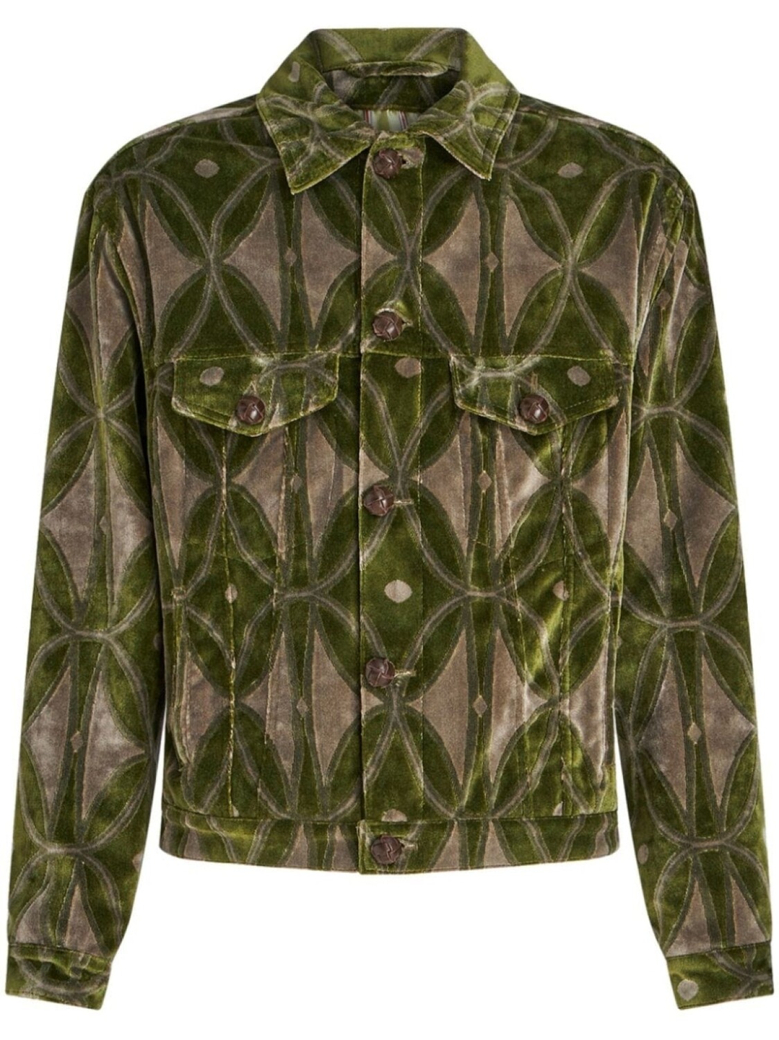 

ETRO жаккардовый пиджак, зеленый