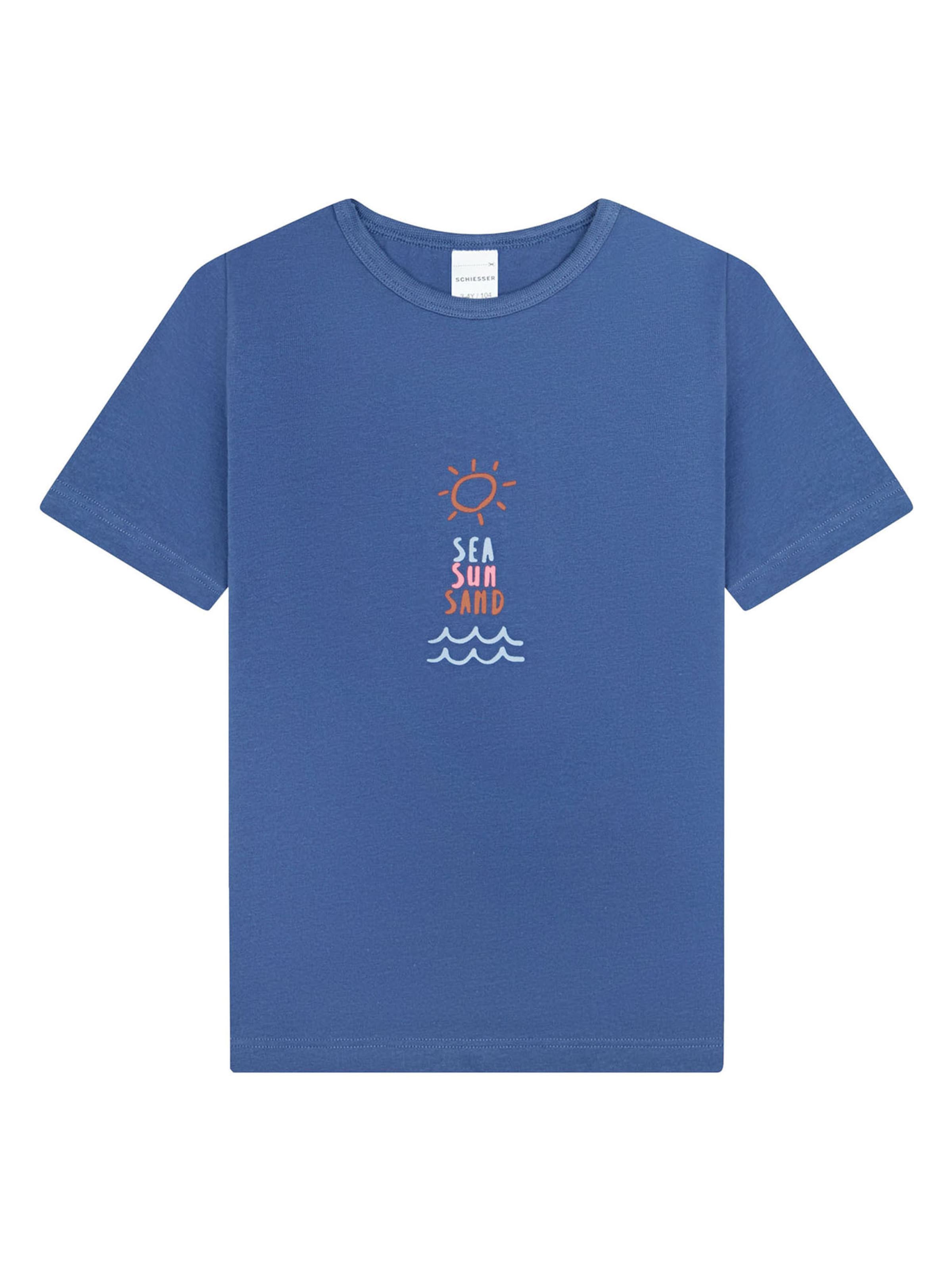 SCHIESSER Пижама 'Kids Nightwear' в светло-синем и темно-синем цветах — фото 2