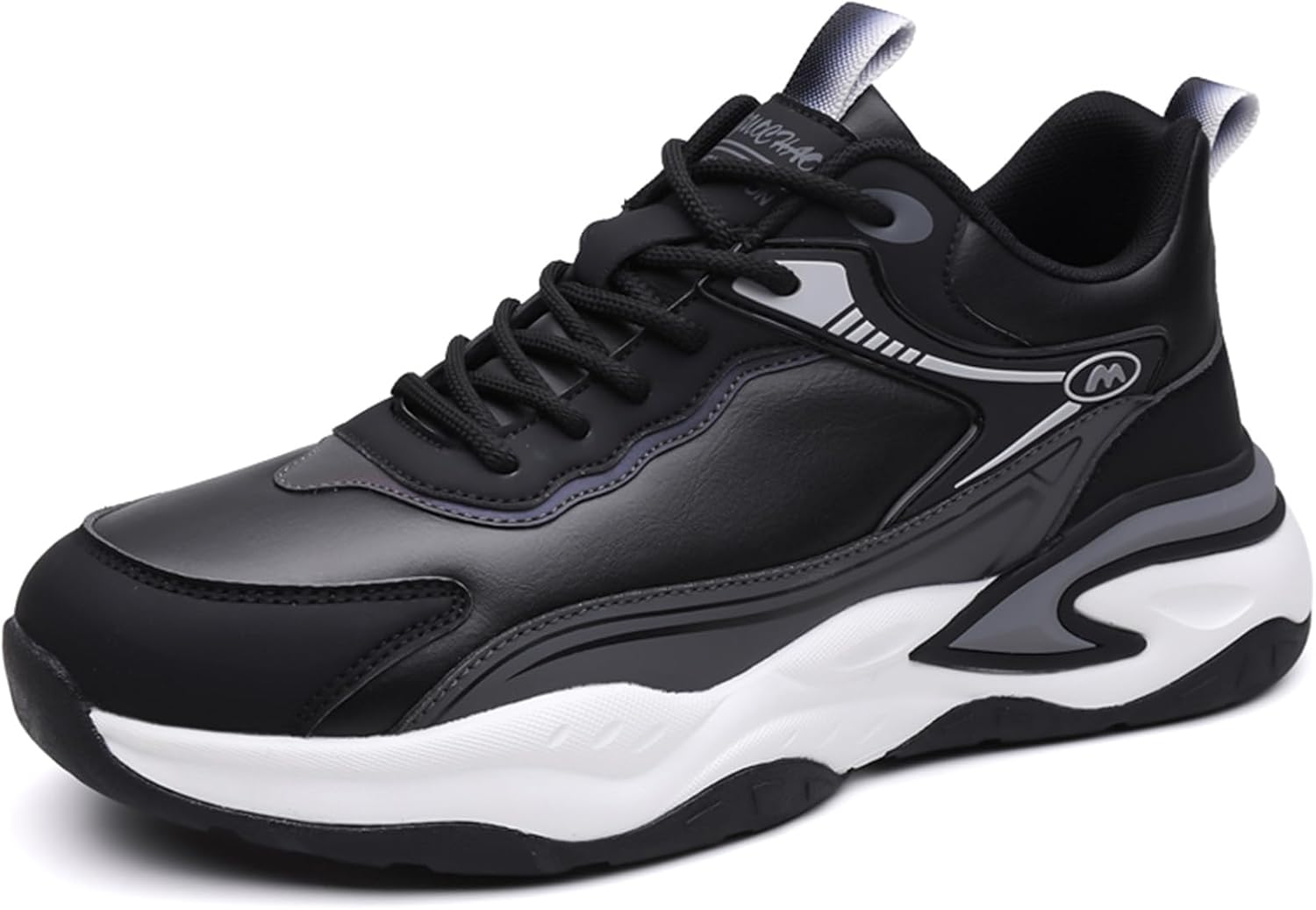 

Мужские зимние комфортные кроссовки, нескользящие спортивные повседневные обувь для мужчин Generic, черный