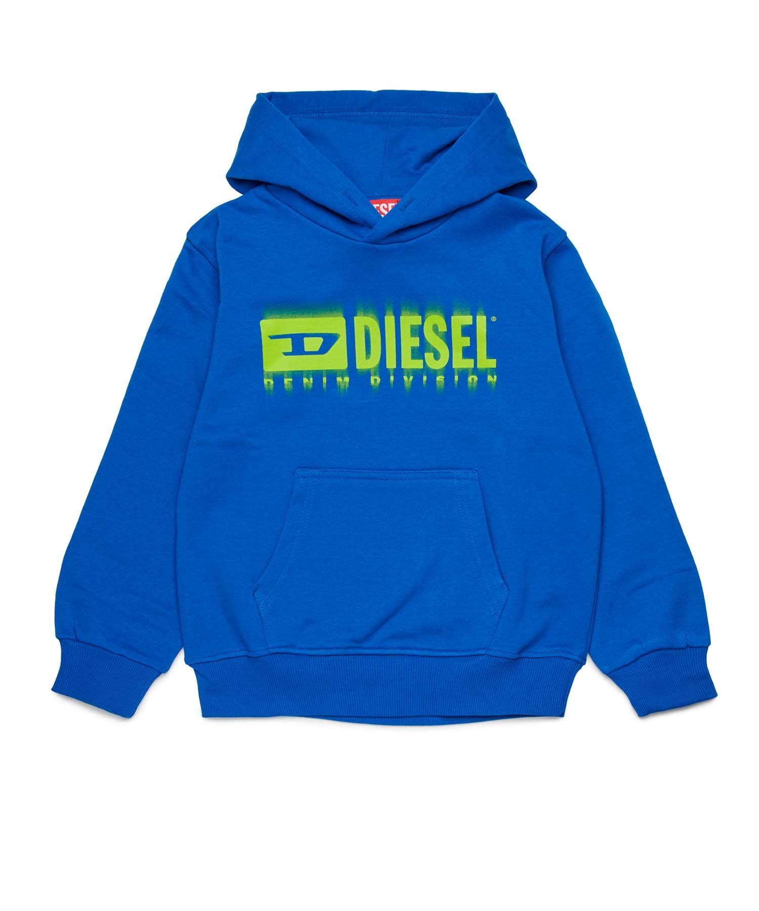 Детская и подростковая толстовка с логотипом бренда DIESEL, Blue