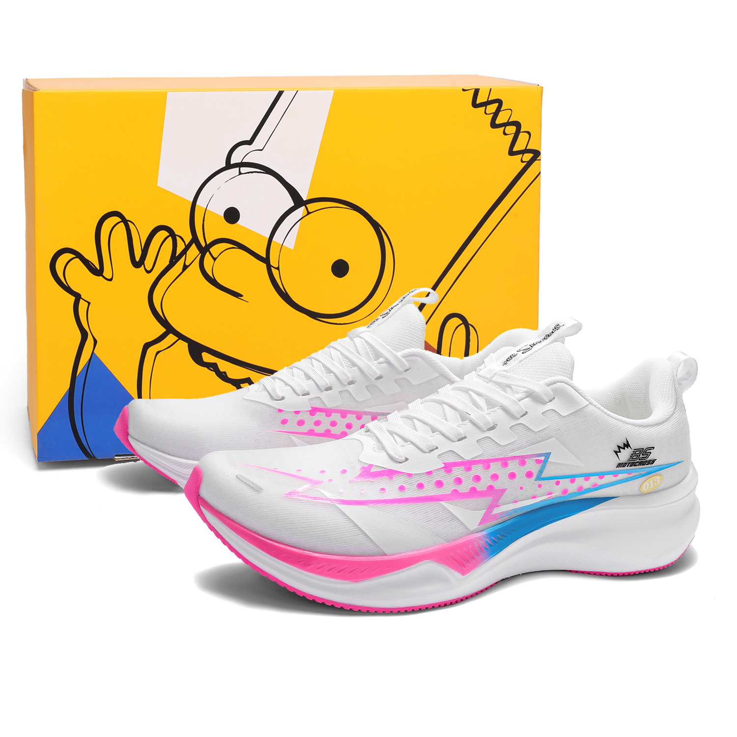 

The Simpsons Амортизирующие противоскользящие износостойкие дышащие легкие низкие кроссовки для бега унисекс с эффектом увеличения роста розовые, цвет Pink