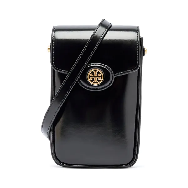 

Кожаная сумка для телефона/кошелька Tory Burch, черный