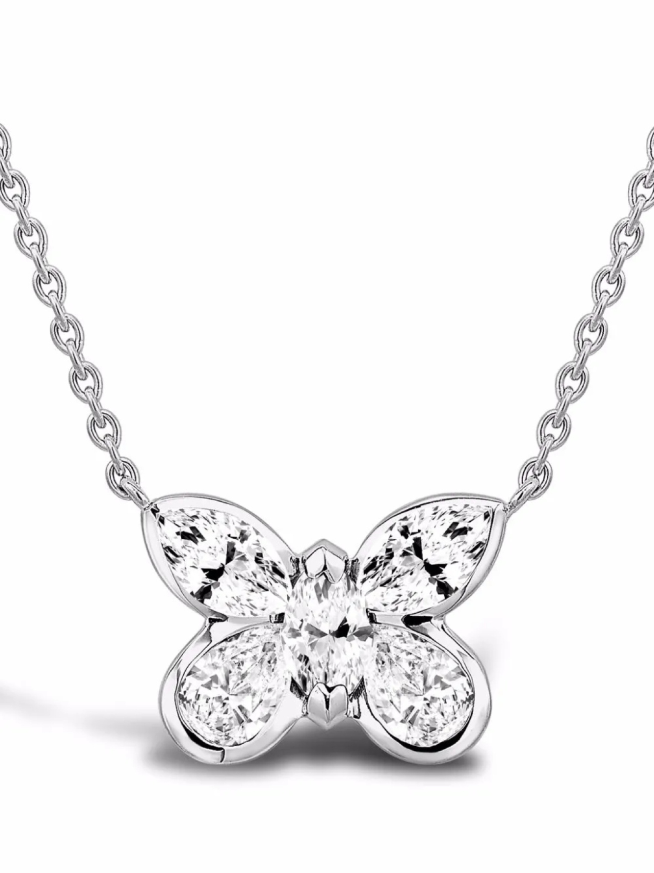 

Pragnell колье Butterfly из белого золота с бриллиантами, серебряный