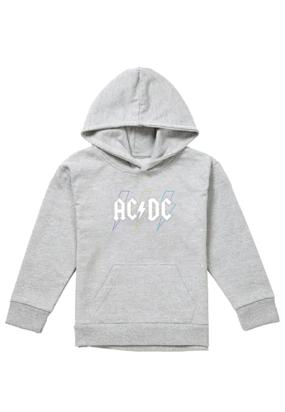 Детская худи ACDC Pastel Bolts Ac/Dc, серый — фото 4