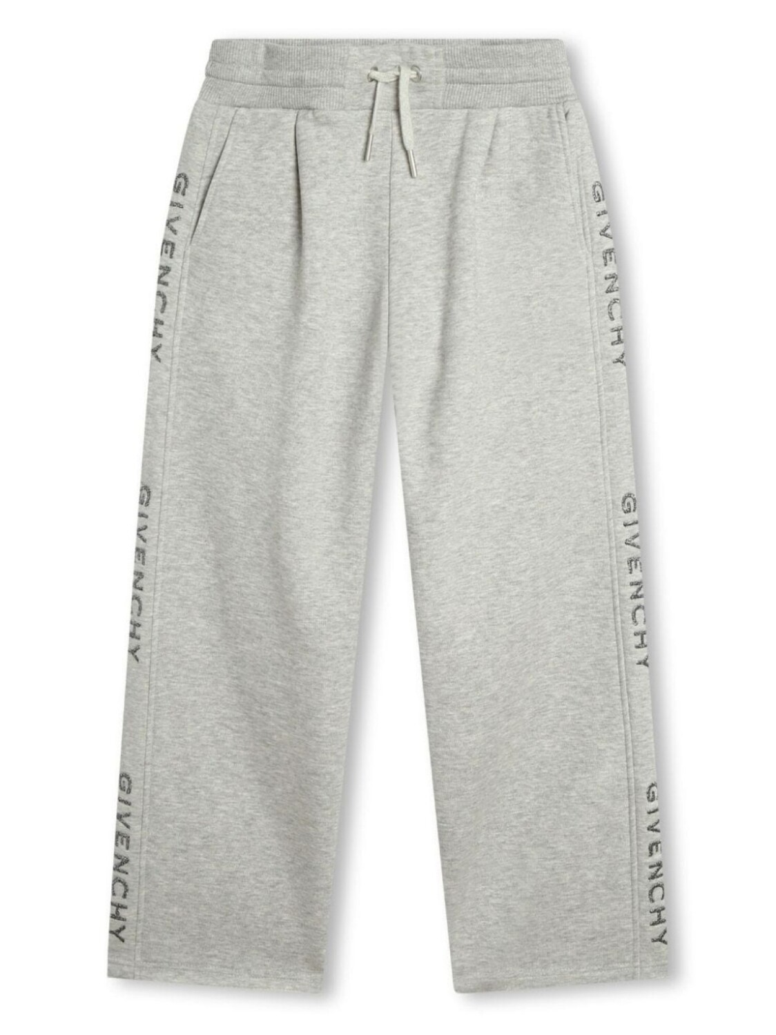 

Givenchy Kids брюки с кулиской и логотипом, серый