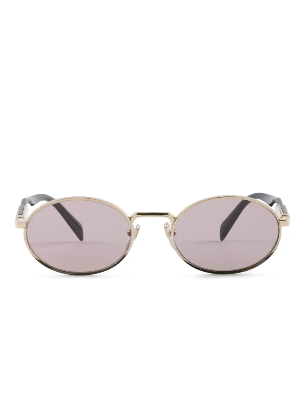 

Солнцезащитные очки в овальной оправе Prada Eyewear, золотой