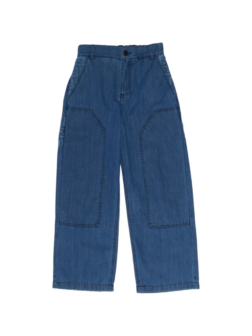 Джинсы с логотипом FF Fendi Kids, синий