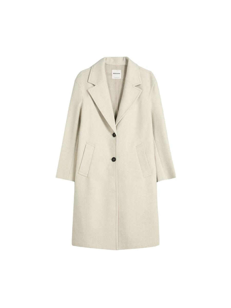 

Демисезонное пальто Bershka, Cream