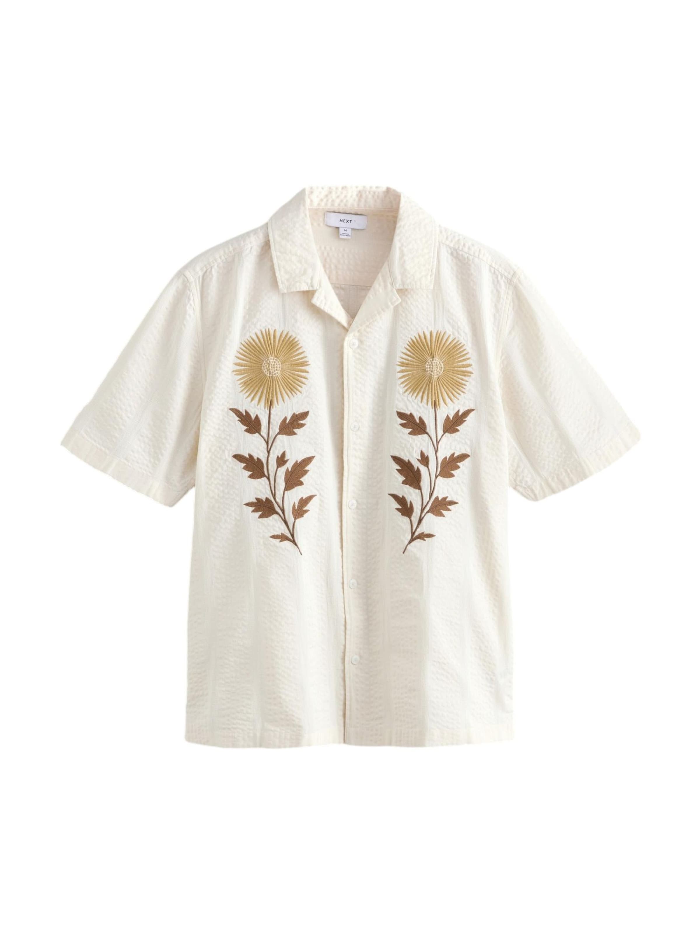 Next Рубашка на пуговицах Regular fit в цвете Cream