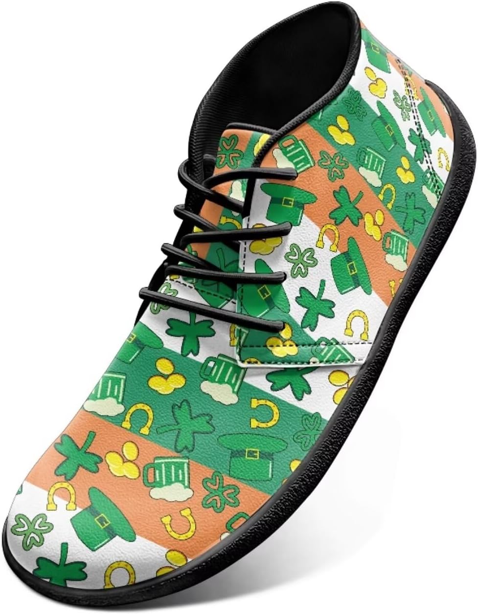 

Мужские кроссовки Jeiento Barefoot Shoes St. Patrick's - удобные прогулочные кроссовки с широким носком для мужчин, St. Patrick's Day