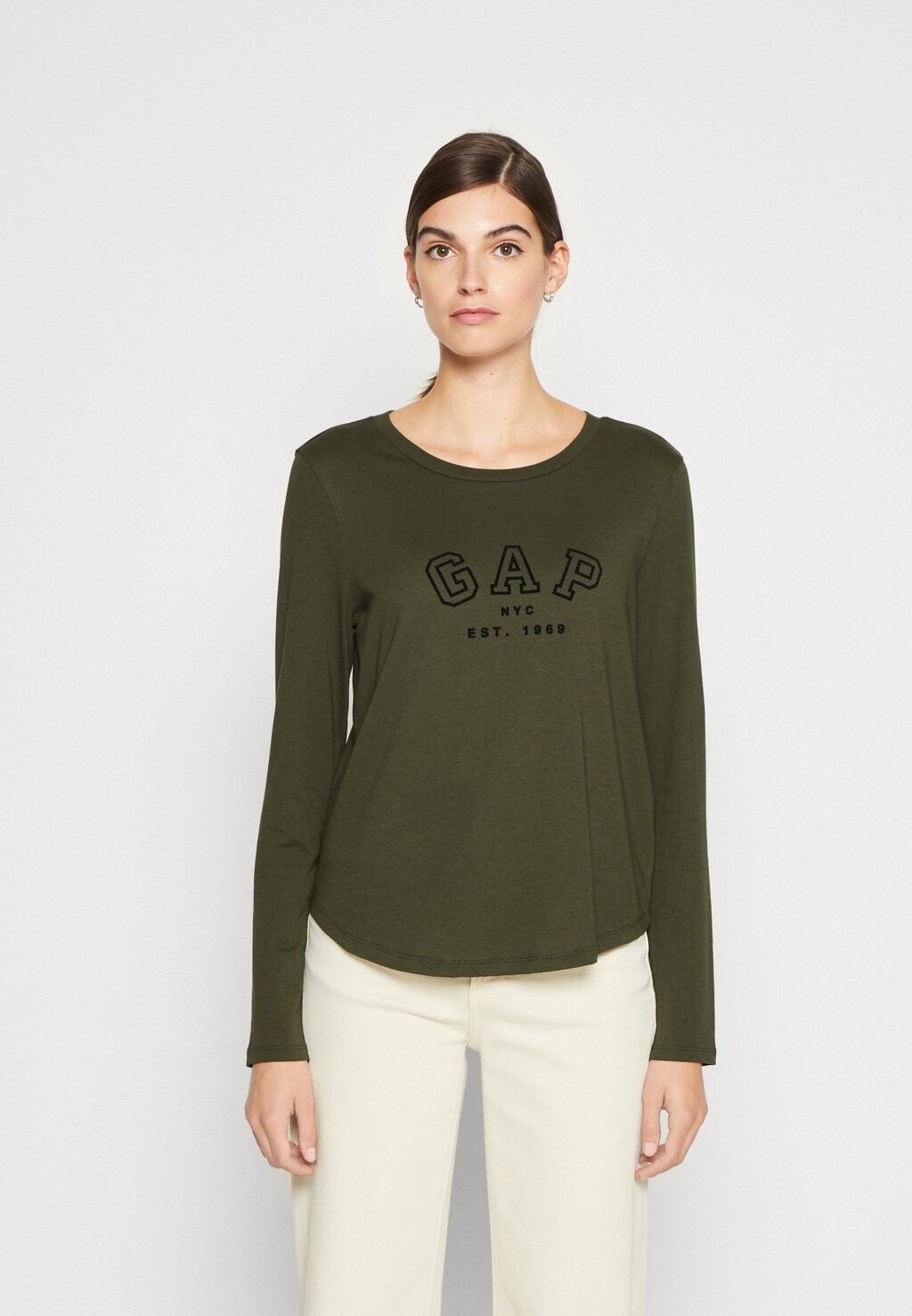 

футболка с длинными рукавами VINTAGE CREW LOGO GAP, омела