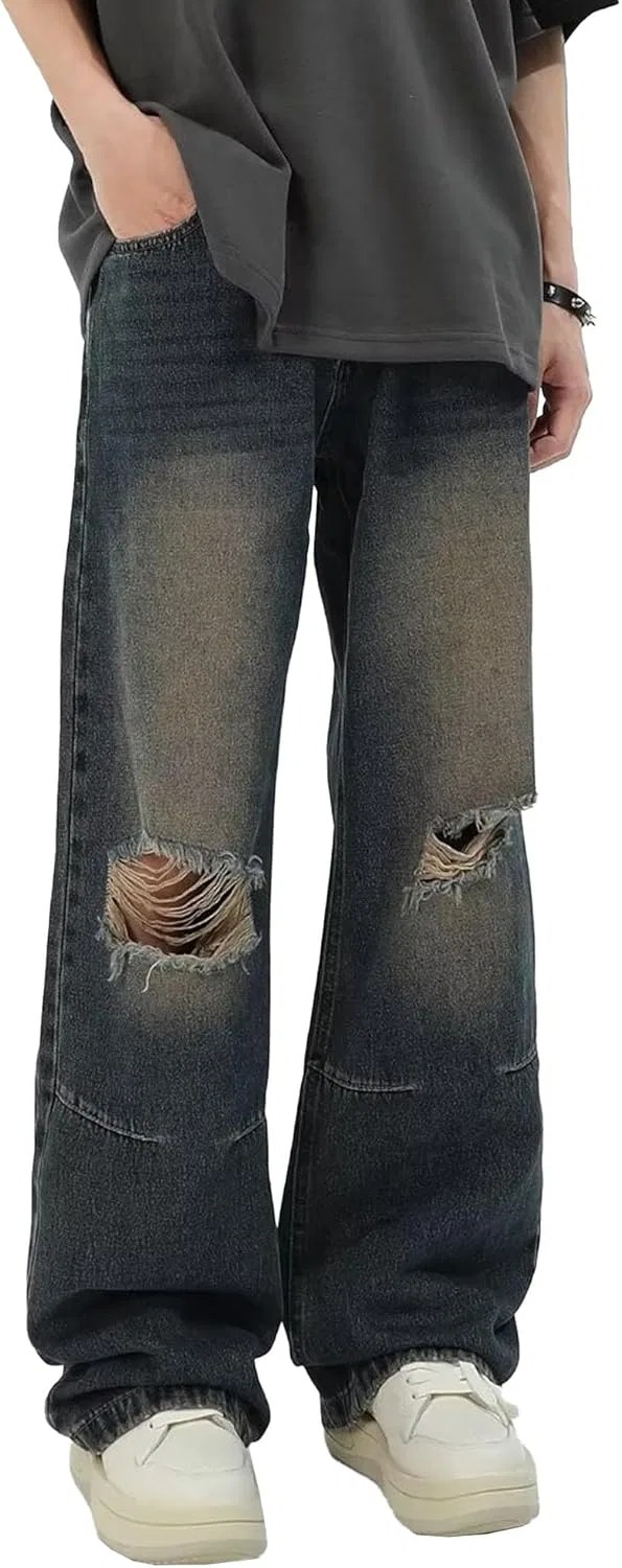 Джинсы свободные, Men, Vintage Blue
