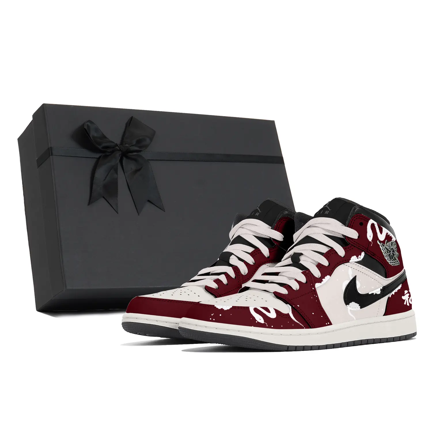 

Air 1 устойчивые к истиранию кроссовки Mid Top Vintage мужские Scarlet Jordan, Scarlet