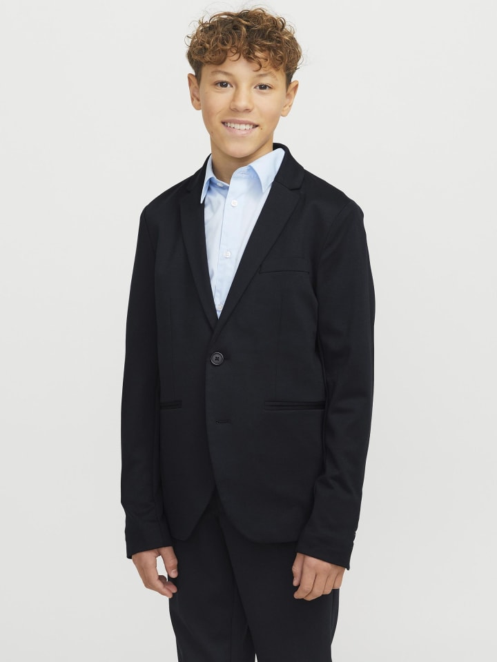 JACK & JONES Junior Однобортный пиджак темно-синего цвета — фото 2