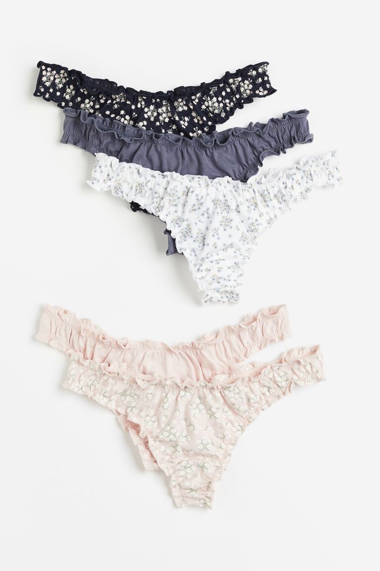 

5 упаковок стрингов H&M, розовый