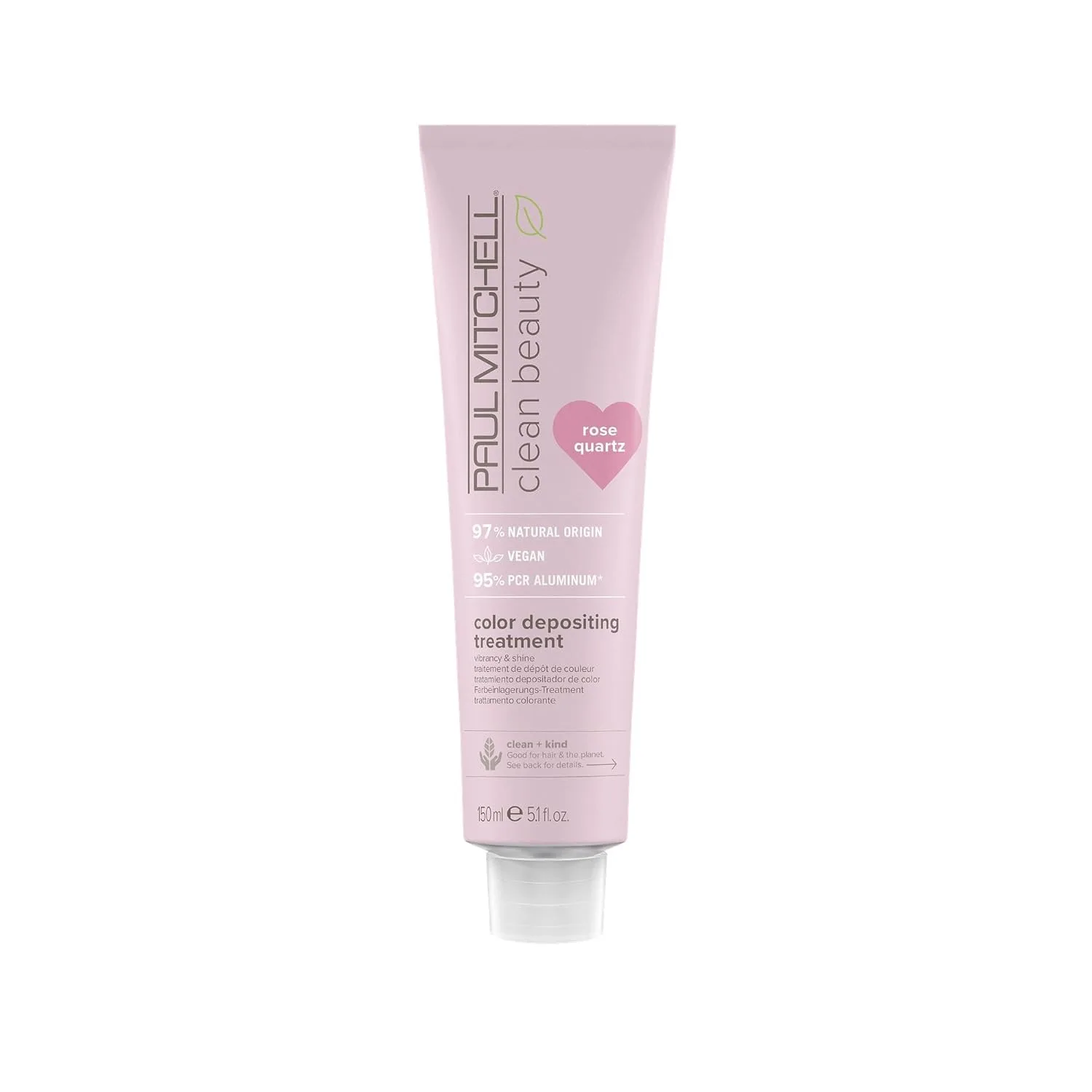 Средство для окрашивания волос Paul Mitchell Clean Beauty Color-Depositing Treatment: освежает и защищает окрашенные волосы. 151 мл (1 шт.), Rose Quartz