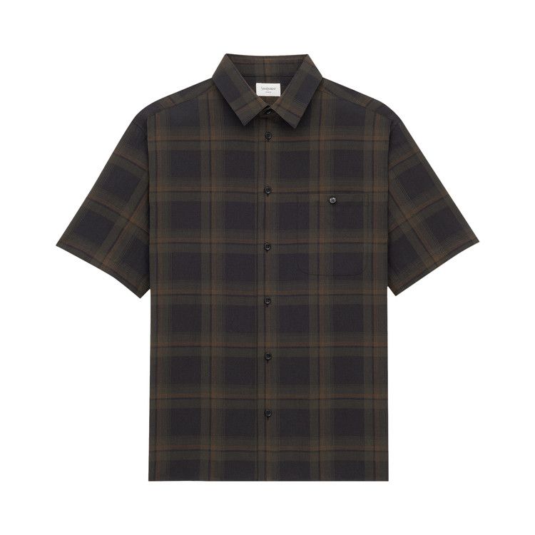 

Рубашка Saint Laurent Tartan Shirt, Khaki/Multicolor