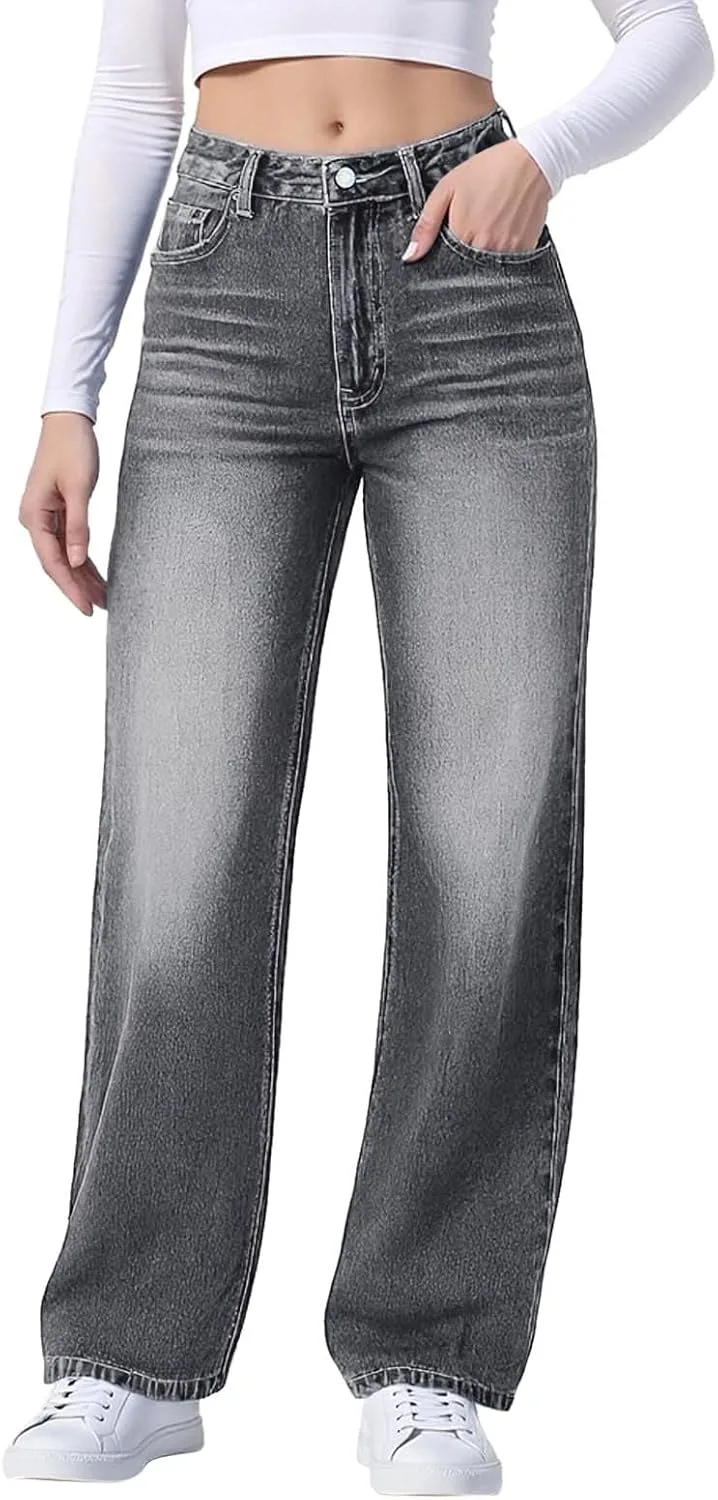 

Джинсы женские High Waisted Straight Leg Stretchy hmbudp