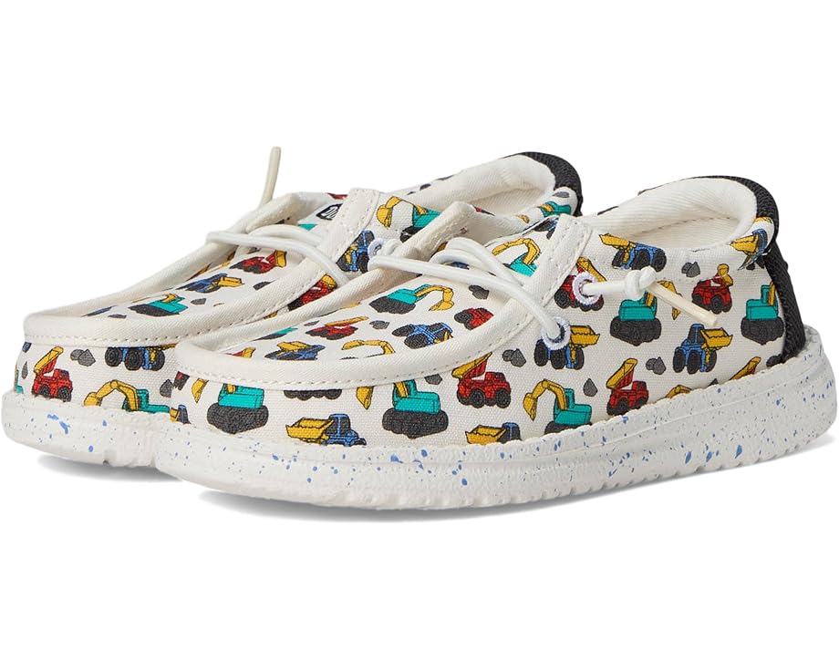 

Лоферы Hey Dude Kids Wally Trucks, цвет Ivory/Multi