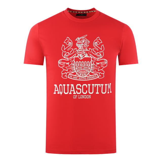 

Большая футболка с ярким логотипом лондонского бренда Aldi's Aquascutum, красный