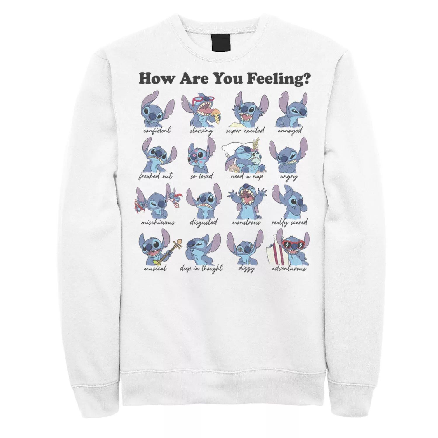 

Мужской свитшот с плакатом Disney Lilo & Stitch Moods