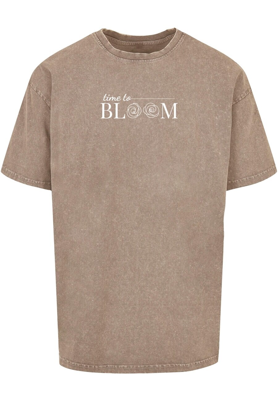 

Футболка Merchcode TIME TO BLOOM, светло-коричневый