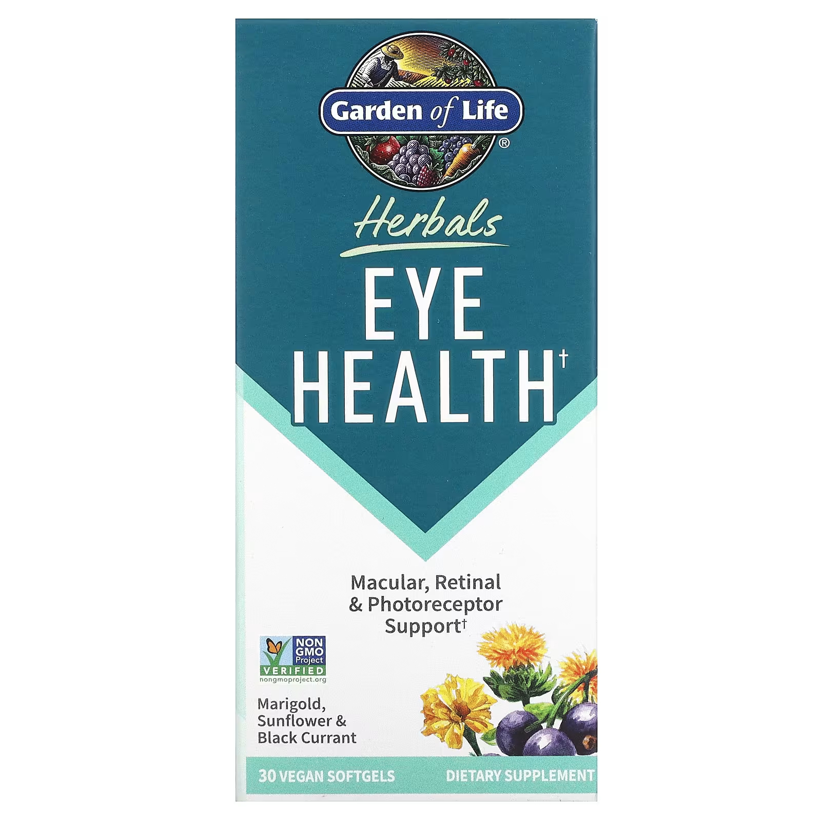 

Добавка Garden of Life Herbals Eye Health Berry, 30 мягких таблеток