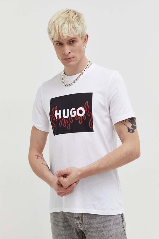 

Хлопковая футболка HUGO Hugo, белый