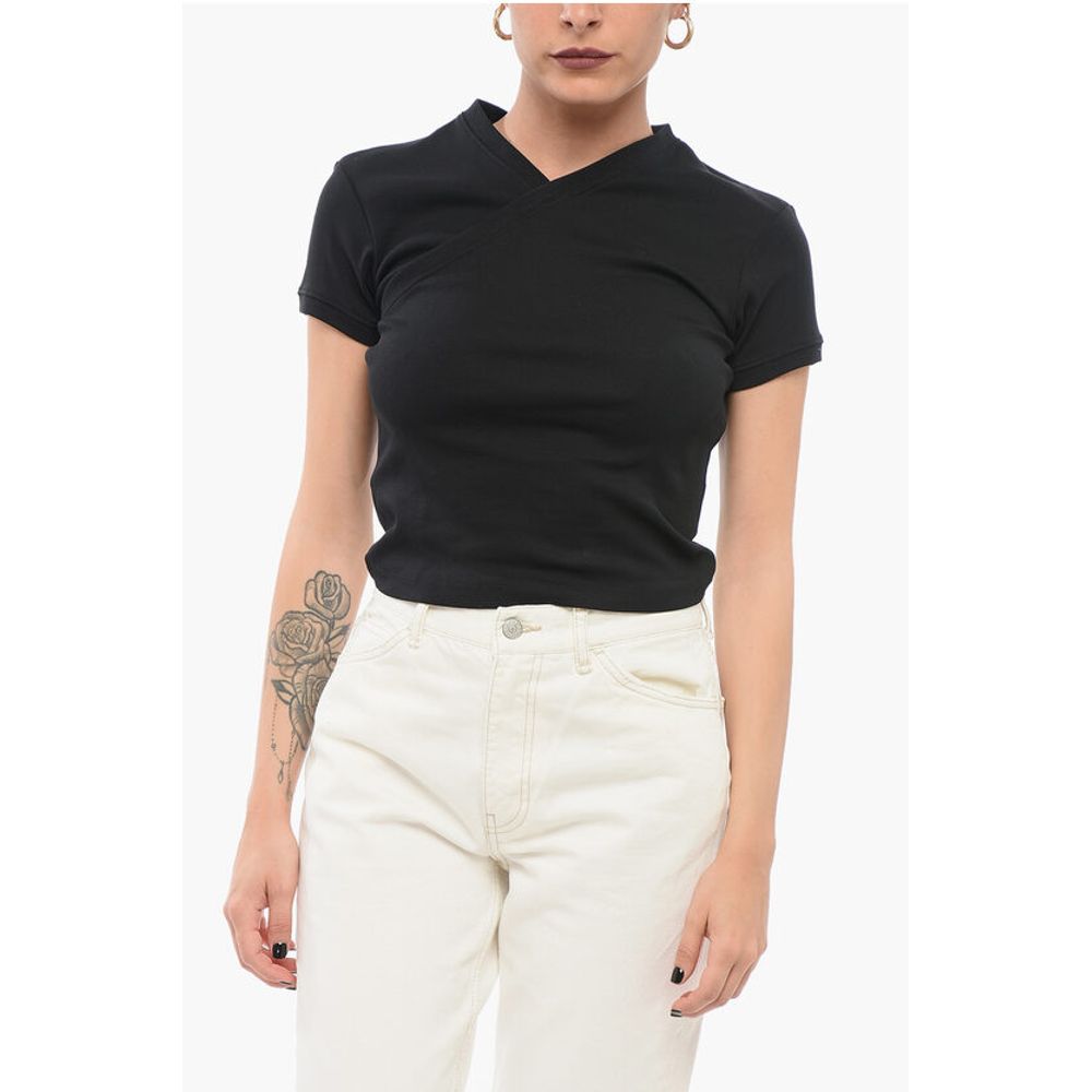 

Укороченная футболка с принтом «Wrap» Coperni, Black