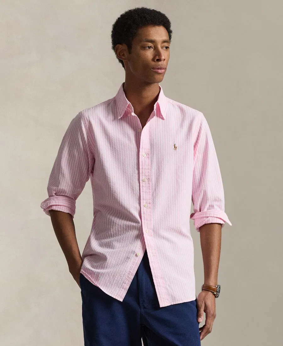 Мужская рубашка The Iconic Mesh Polo Ralph Lauren, белый