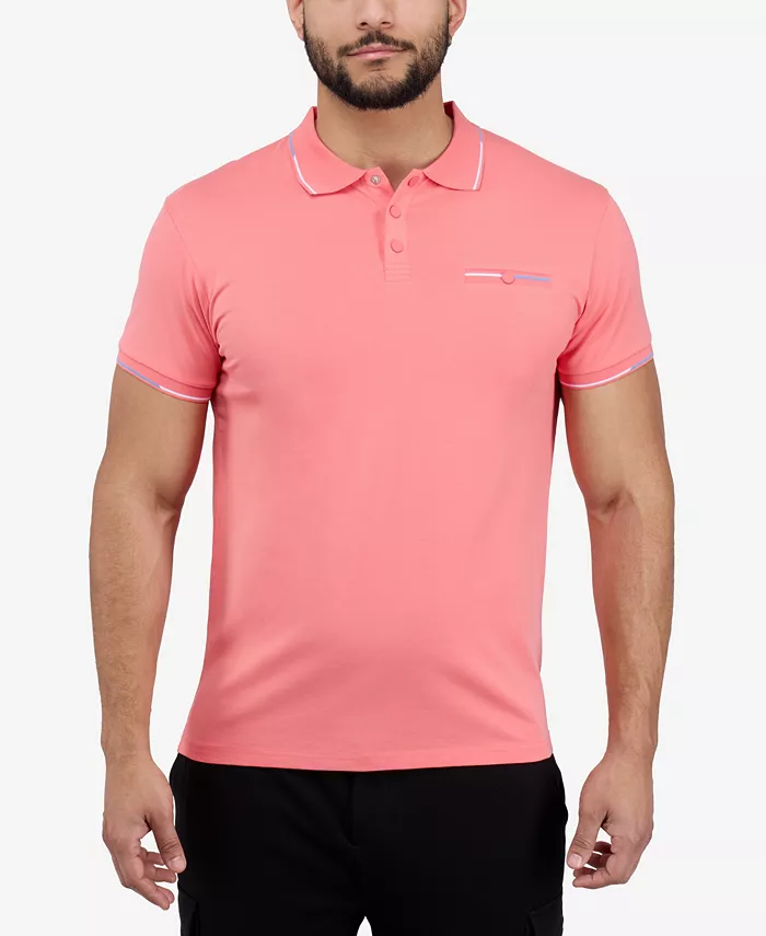 

Мужская поло с ребристым воротником и карманом Polo Shirt X-Ray, мультиколор