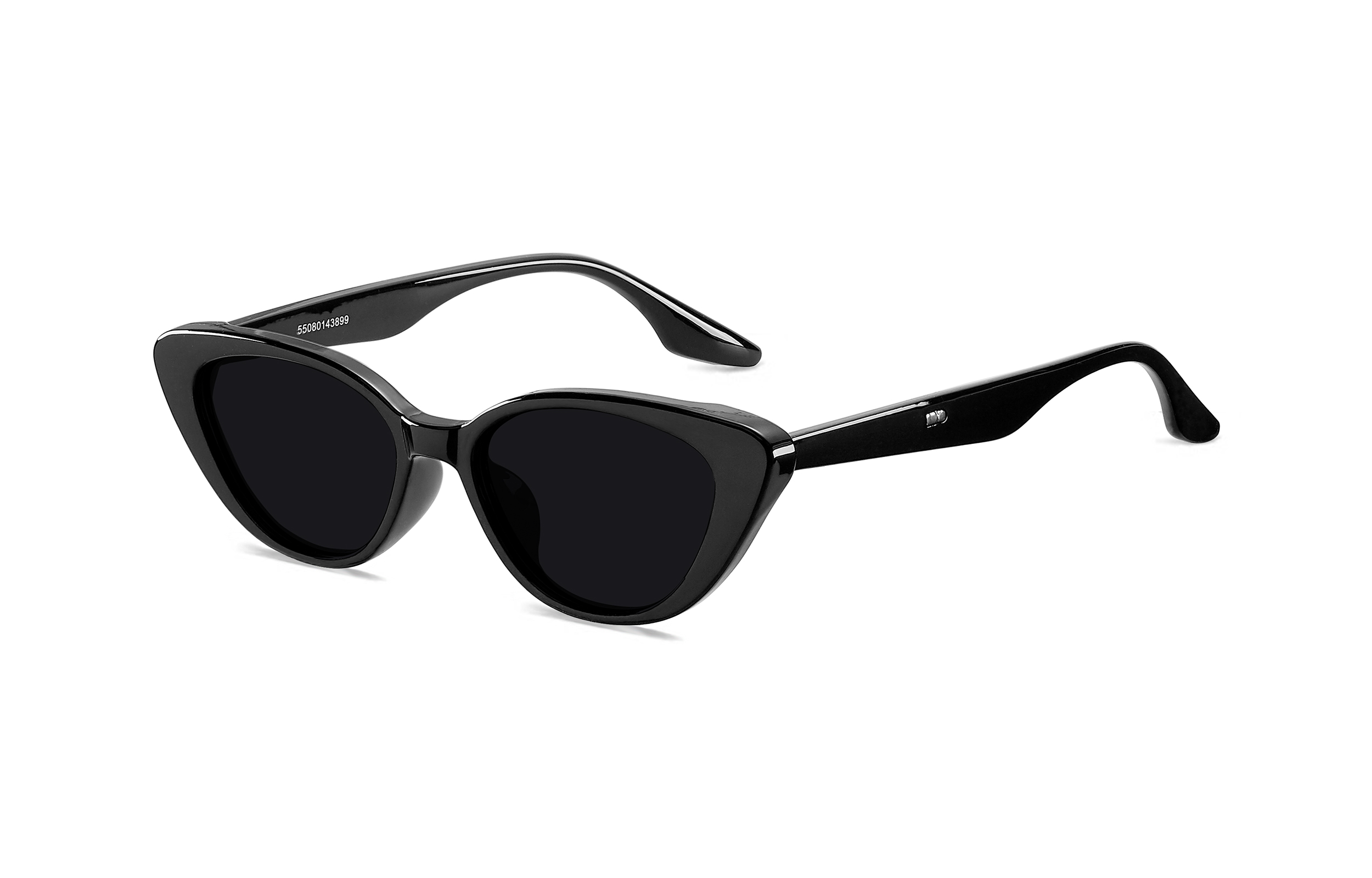 

ENFANTIN Кошачий глаз солнцезащитные очки Unisex черная оправа, Black Frame with Black Lens (Polarized) (White Gift Box Set)