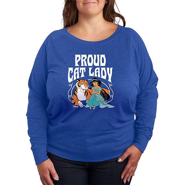 

Футболка с длинным рукавом French Terry Plus Size Jasmine Proud Cat Lady Disney, Heather Royal Blue, Синий, Футболка с длинным рукавом French Terry Plus Size Jasmine Proud Cat Lady Disney, Heather Royal Blue