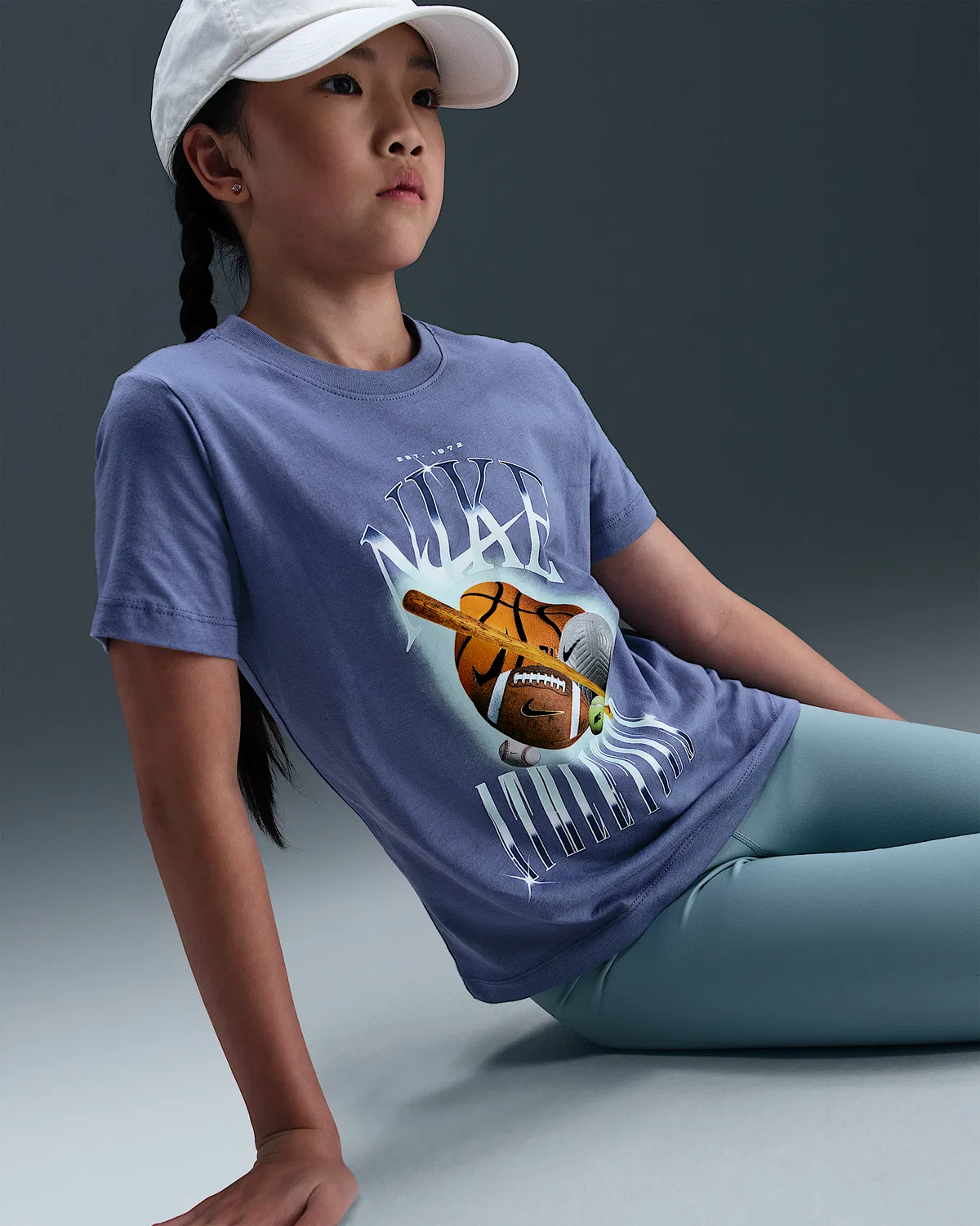 Детская футболка Nike Sportswear, World Indigo — фото 3