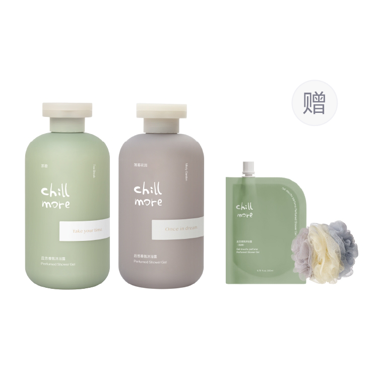 

Аминокислотный гель для душа с долгоиграющим ароматом очищение, увлажнение, ароматерапия 300мл*2 Chillmore