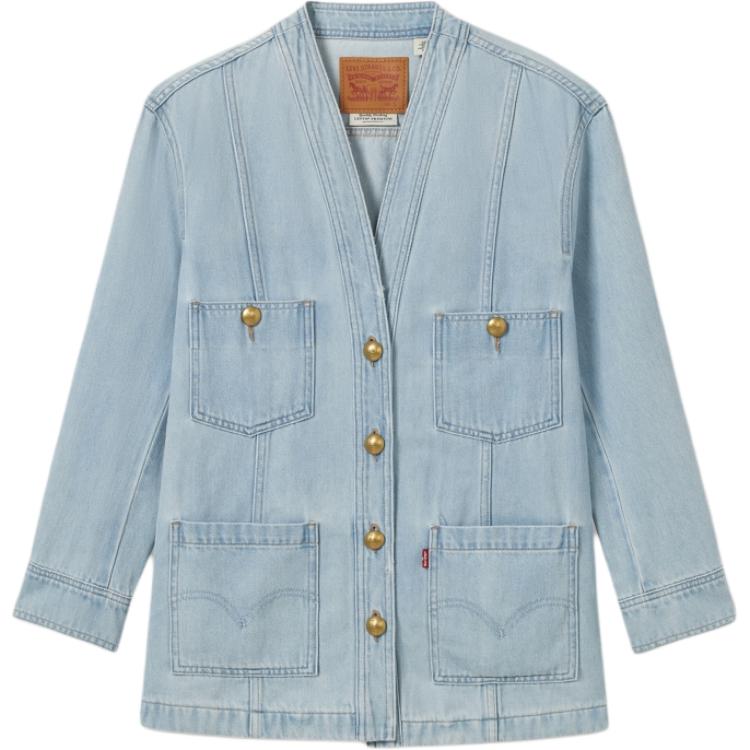 Levis Джинсовая куртка Levi’s Denim Drifter Series женская светло-голубая, Light Blue — фото 2
