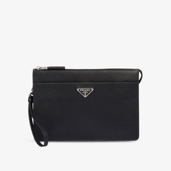 

Мешочек из сафьяновой кожи с логотипом Prada, черный